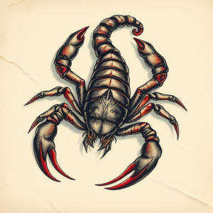 Fantasy Realism Scorpion Tattoo