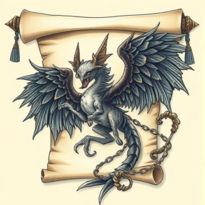 Fantasy Realism Scroll Tattoo