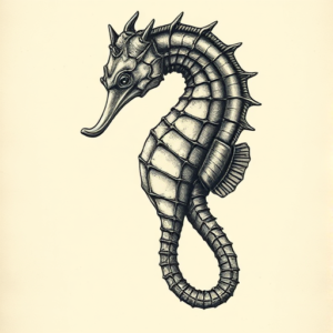 Fantasy Realism Seahorse Tattoo