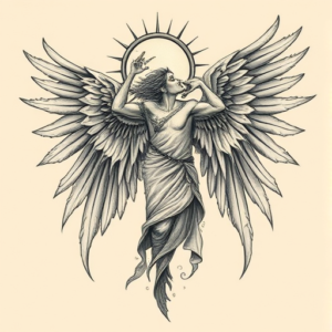 Fantasy Realism Seraphim Tattoo