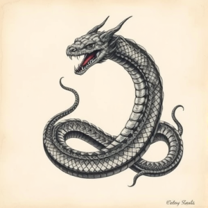 Fantasy Realism Serpent Tattoo
