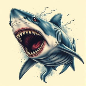 Fantasy Realism Shark Tattoo