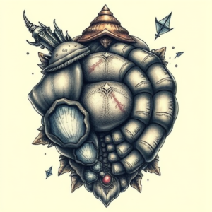 Fantasy Realism Shellback Tattoo
