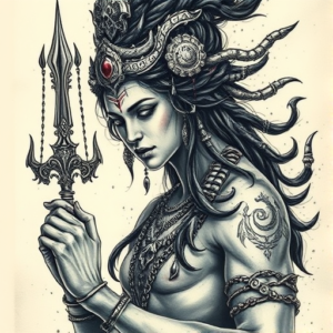 Fantasy Realism Shiva Tattoo