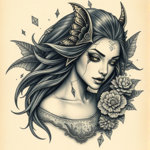 Fantasy Realism Siren Tattoo