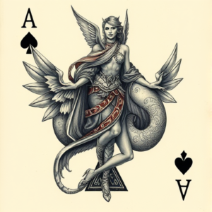 Fantasy Realism Spade Tattoo