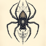 Fantasy Realism Spider Tattoo