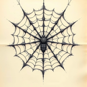 Fantasy Realism Spiderweb Tattoo