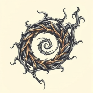 Fantasy Realism Spiral Tattoo