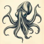 Fantasy Realism Squid Tattoo