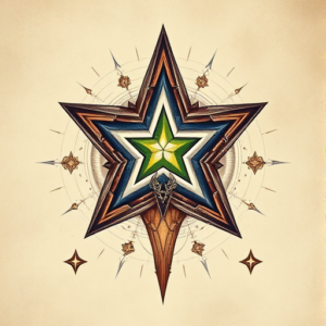 Fantasy Realism Star Tattoo