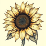 Fantasy Realism Sunflower Tattoo