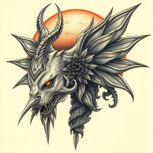 Fantasy Realism Sunrise Tattoo