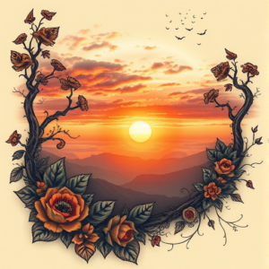 Fantasy Realism Sunset Tattoo