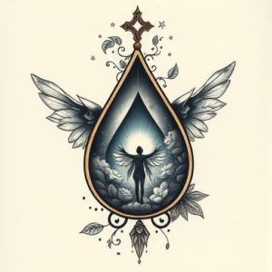 Fantasy Realism Teardrop Tattoo