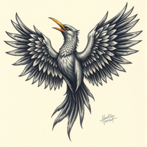 Fantasy Realism Thunderbird Tattoo