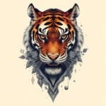 Fantasy Realism Tiger Tattoo