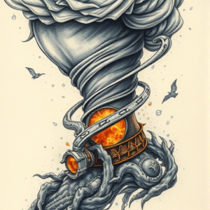 Fantasy Realism Tornado Tattoo