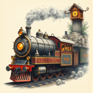 Fantasy Realism Train Tattoo