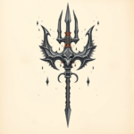 Fantasy Realism Trident Tattoo