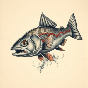 Fantasy Realism Trout Tattoo