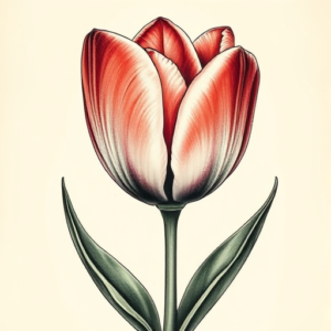 Fantasy Realism Tulip Tattoo