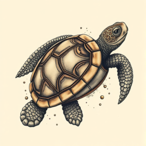 Fantasy Realism Turtle Tattoo