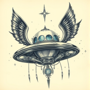 Fantasy Realism Ufo Tattoo