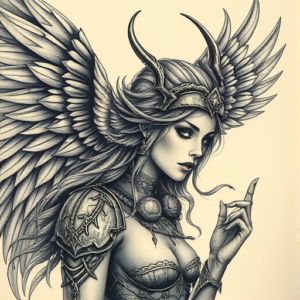 Fantasy Realism Valkyrie Tattoo