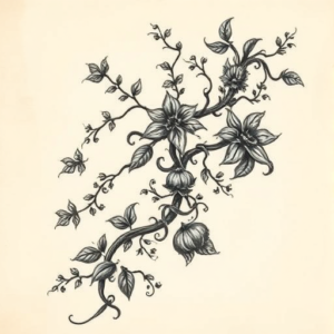 Fantasy Realism Vine Tattoo