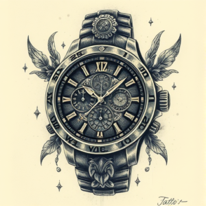 Fantasy Realism Watch Tattoo