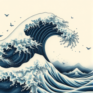 Fantasy Realism Wave Tattoo