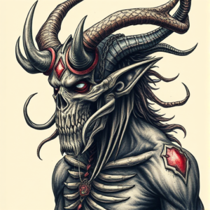 Fantasy Realism Wendigo Tattoo