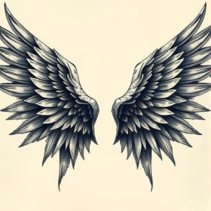 Fantasy Realism Wings Tattoo