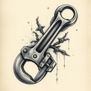 Fantasy Realism Wrench Tattoo