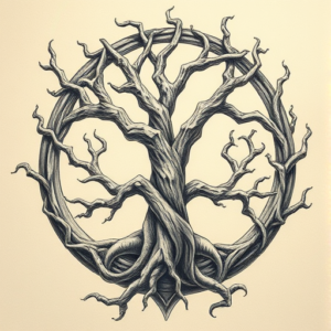 Fantasy Realism Yggdrasil Tattoo