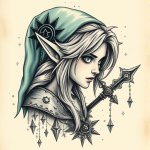 Fantasy Realism Zelda Tattoo
