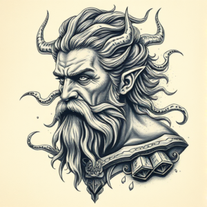 Fantasy Realism Zeus Tattoo