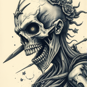 Fantasy Realism Zombie Tattoo