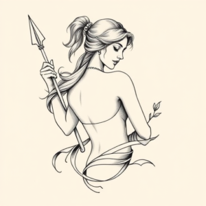 Feminine Achilles Tattoo