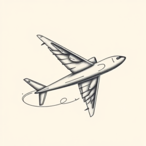 Feminine Airplane Tattoo