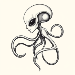 Feminine Alien Tattoo