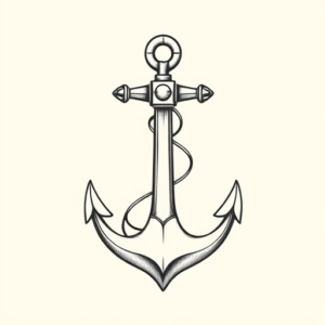 Feminine Anchor Tattoo
