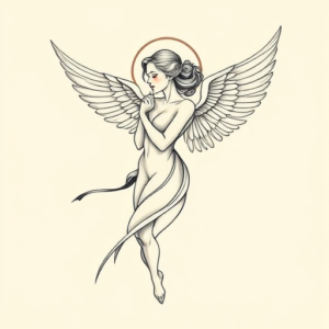 Feminine Angel Tattoo