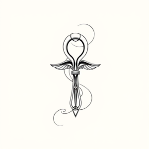 Feminine Ankh Tattoo
