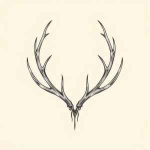 Feminine Antler Tattoo