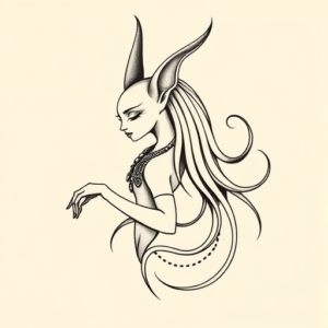 Feminine Anubis Tattoo