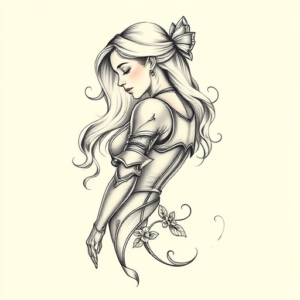 Feminine Armor Tattoo