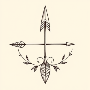 Feminine Arrowhead Tattoo