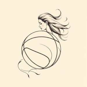 Feminine Basketball Tattoo